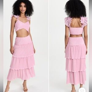 SAYLOR Lotte Pink Blouse and Skirt Set